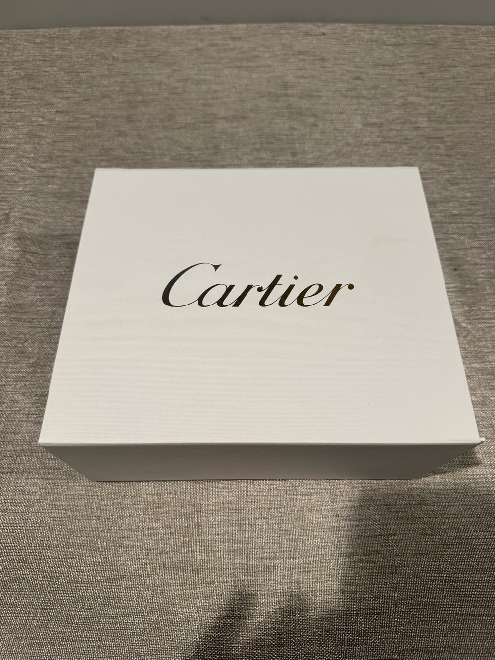 Cartier White Box with Black Script Logo